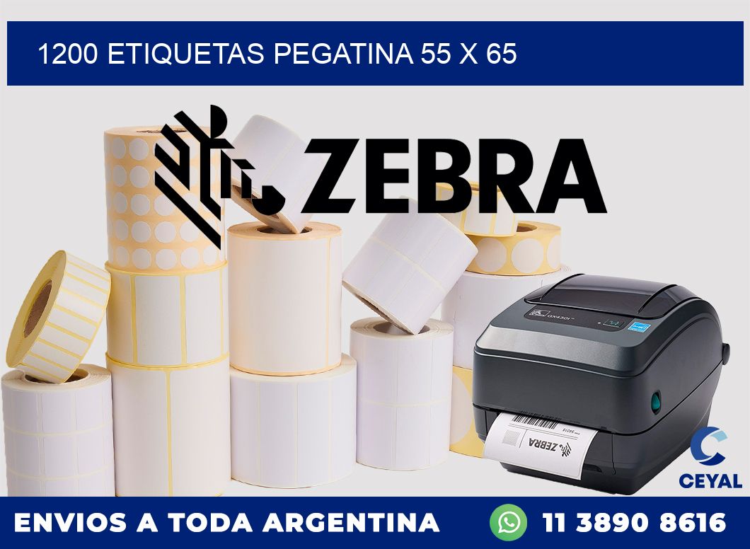 1200 ETIQUETAS PEGATINA 55 x 65