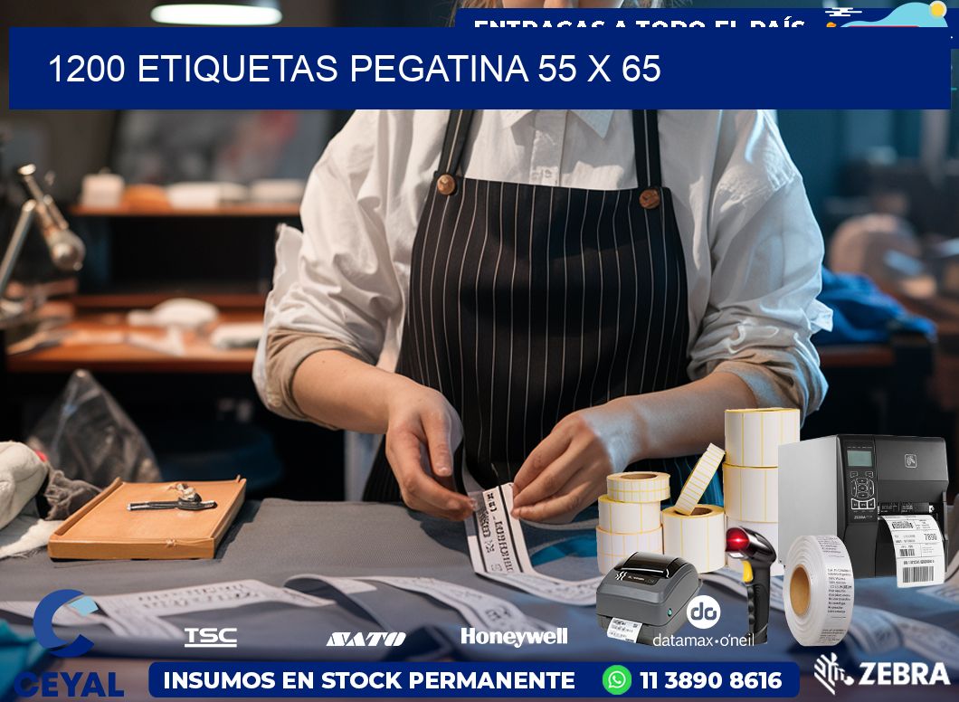 1200 ETIQUETAS PEGATINA 55 x 65