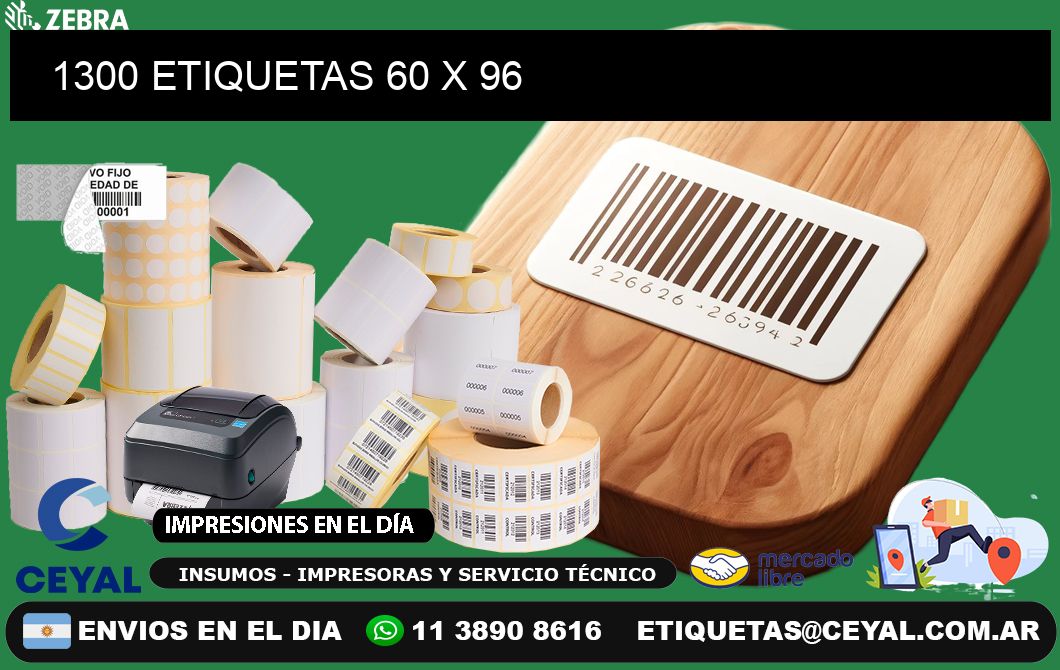 1300 ETIQUETAS 60 x 96