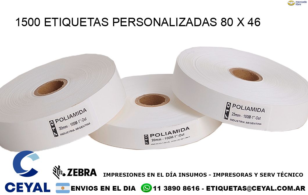 1500 ETIQUETAS PERSONALIZADAS 80 x 46