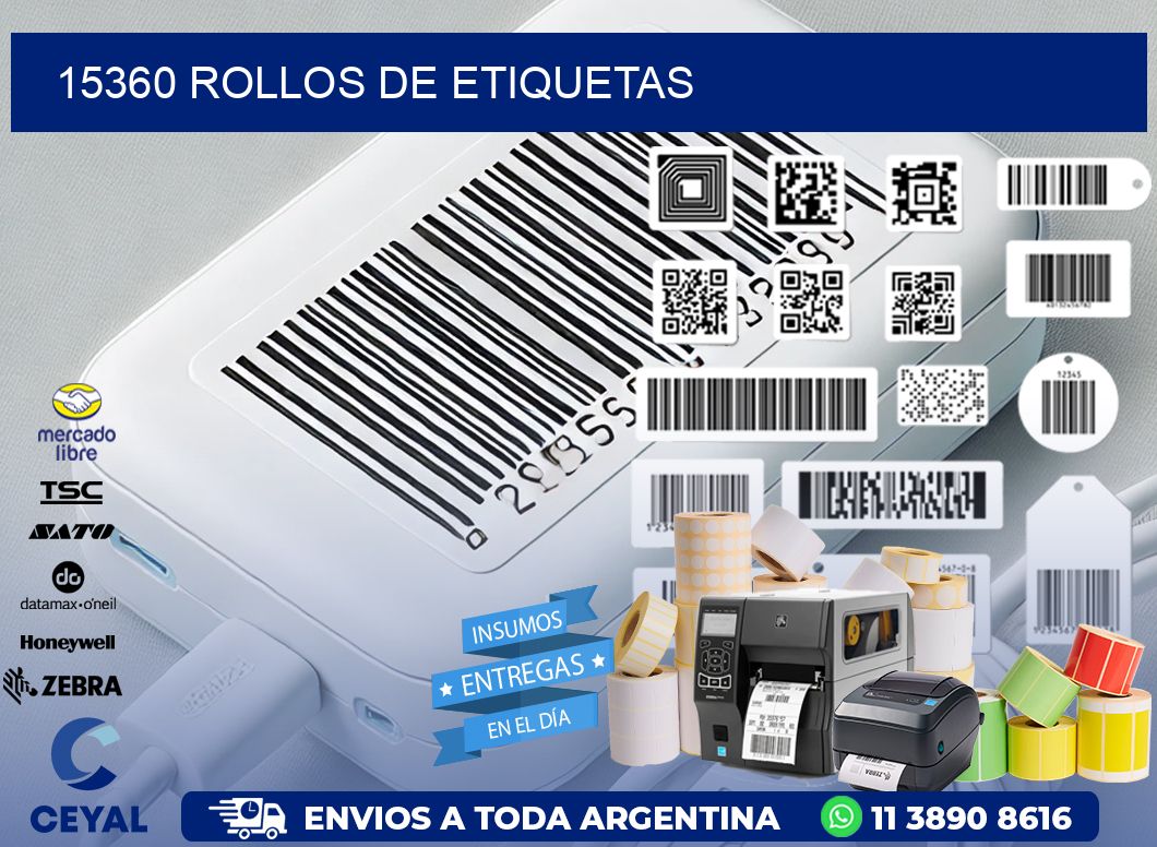 15360 ROLLOS DE ETIQUETAS