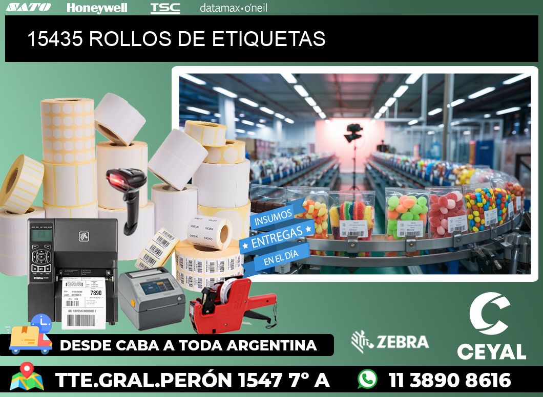 15435 ROLLOS DE ETIQUETAS