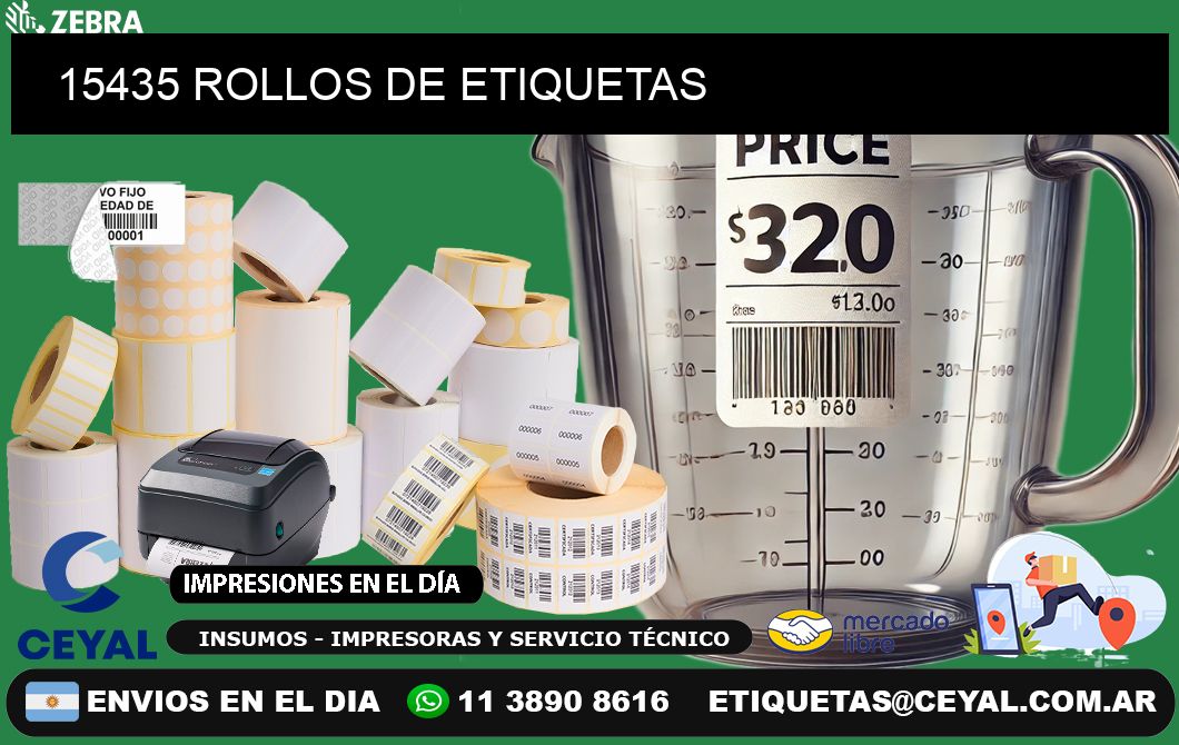 15435 ROLLOS DE ETIQUETAS