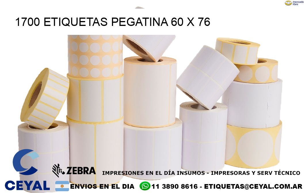 1700 ETIQUETAS PEGATINA 60 x 76