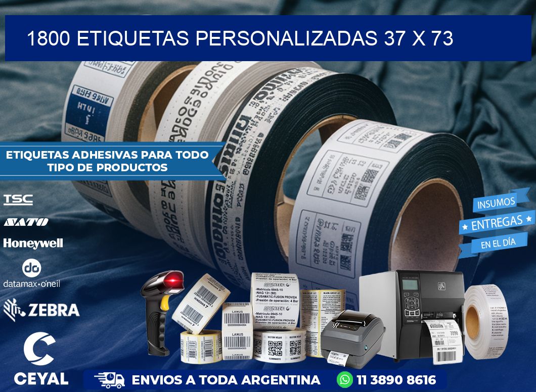 1800 ETIQUETAS PERSONALIZADAS 37 x 73