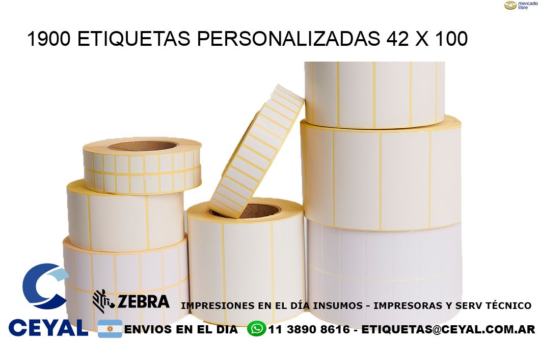 1900 ETIQUETAS PERSONALIZADAS 42 x 100