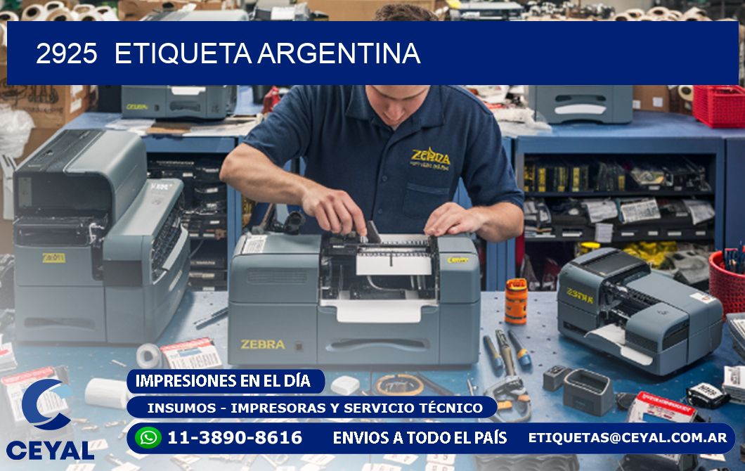 2925  ETIQUETA ARGENTINA