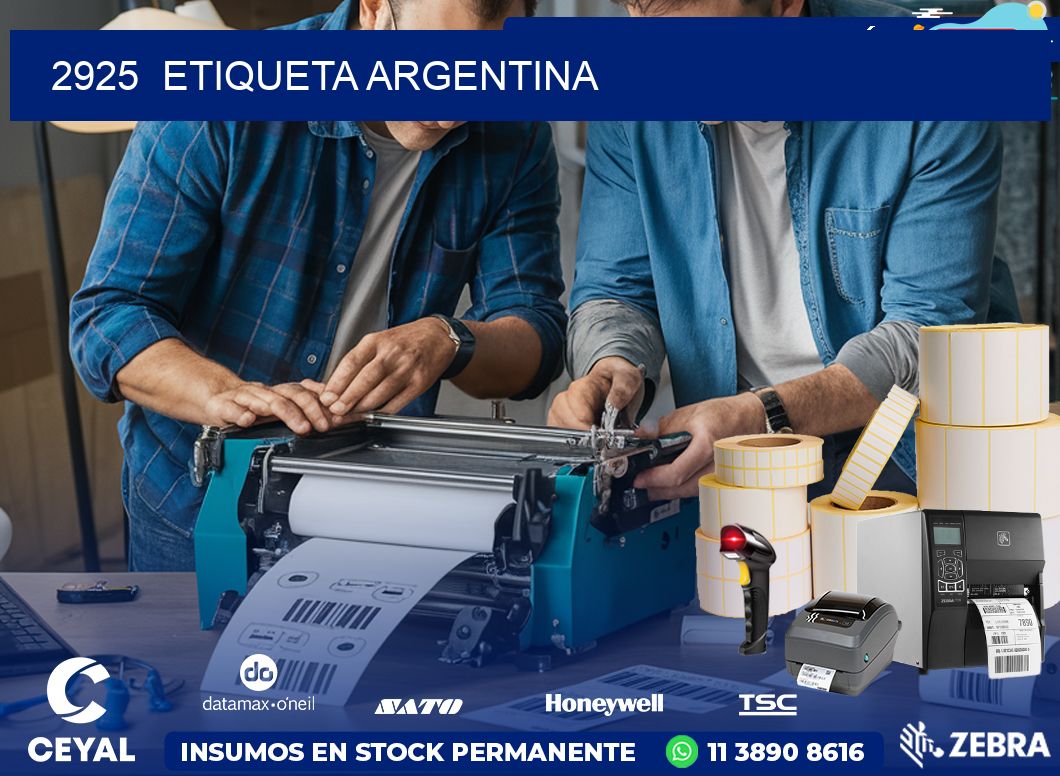 2925  ETIQUETA ARGENTINA