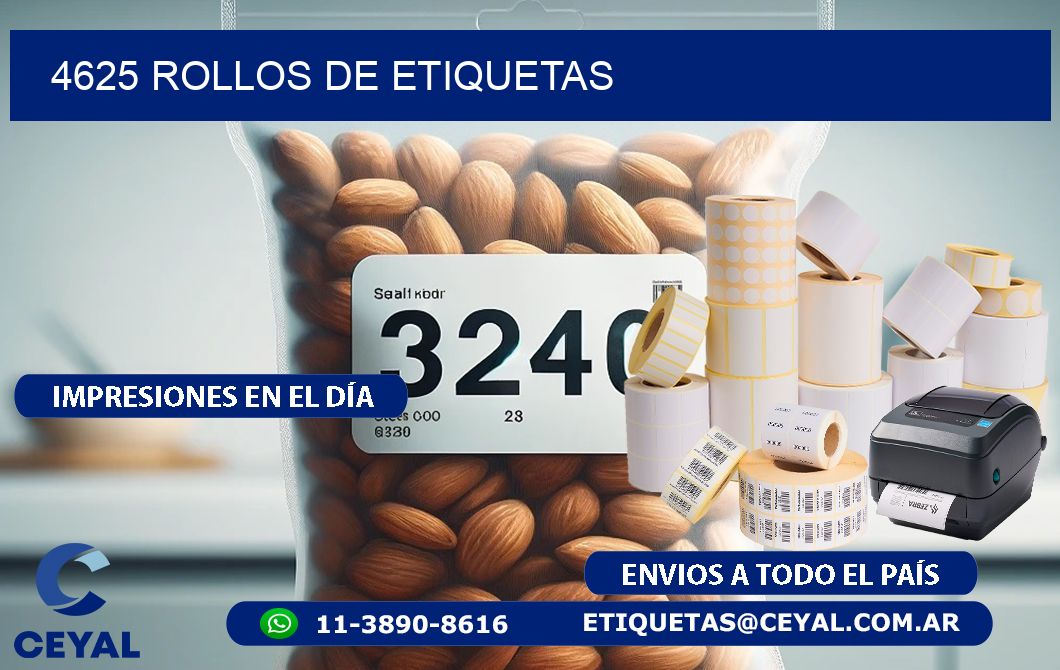 4625 ROLLOS DE ETIQUETAS