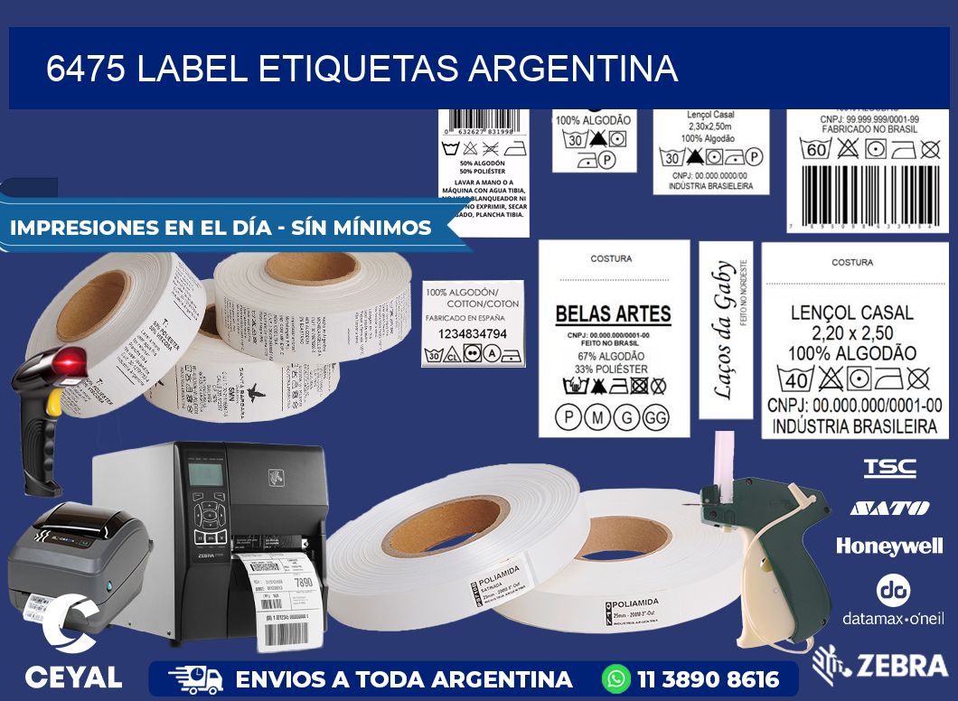 6475 LABEL ETIQUETAS ARGENTINA