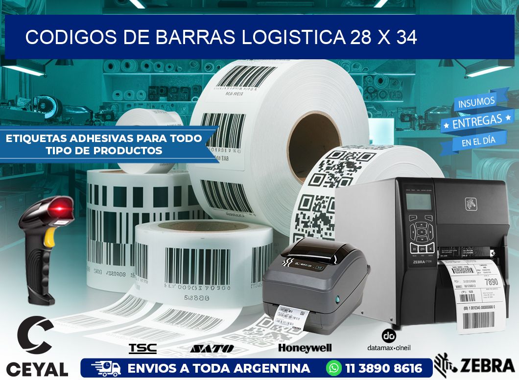 CODIGOS DE BARRAS LOGISTICA 28 x 34