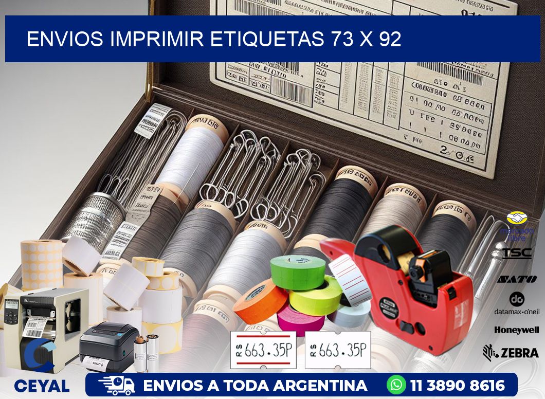 ENVIOS IMPRIMIR ETIQUETAS 73 x 92