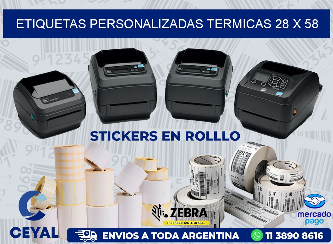 ETIQUETAS PERSONALIZADAS TERMICAS 28 x 58