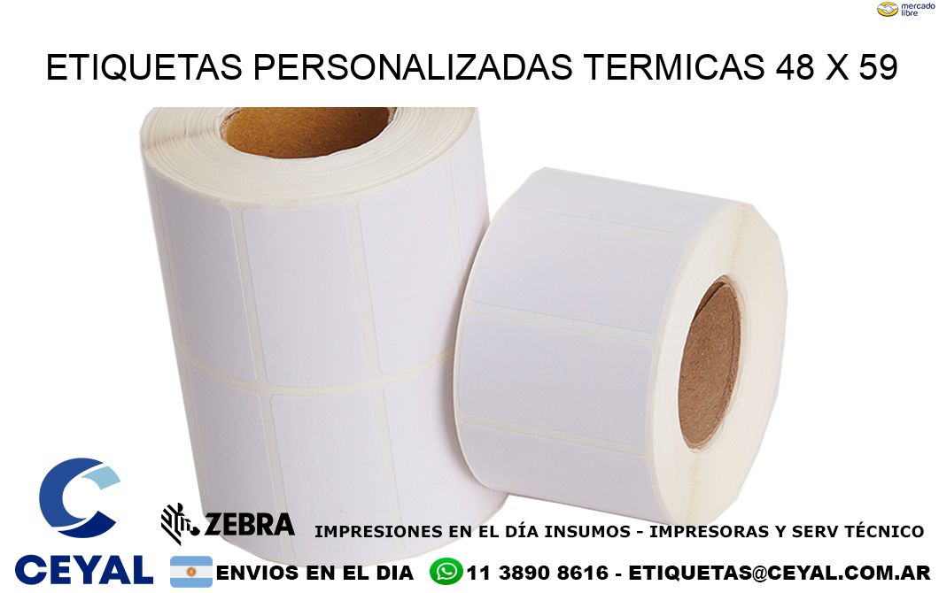 ETIQUETAS PERSONALIZADAS TERMICAS 48 x 59