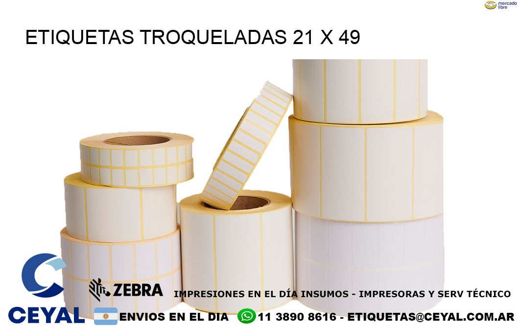 ETIQUETAS TROQUELADAS 21 x 49