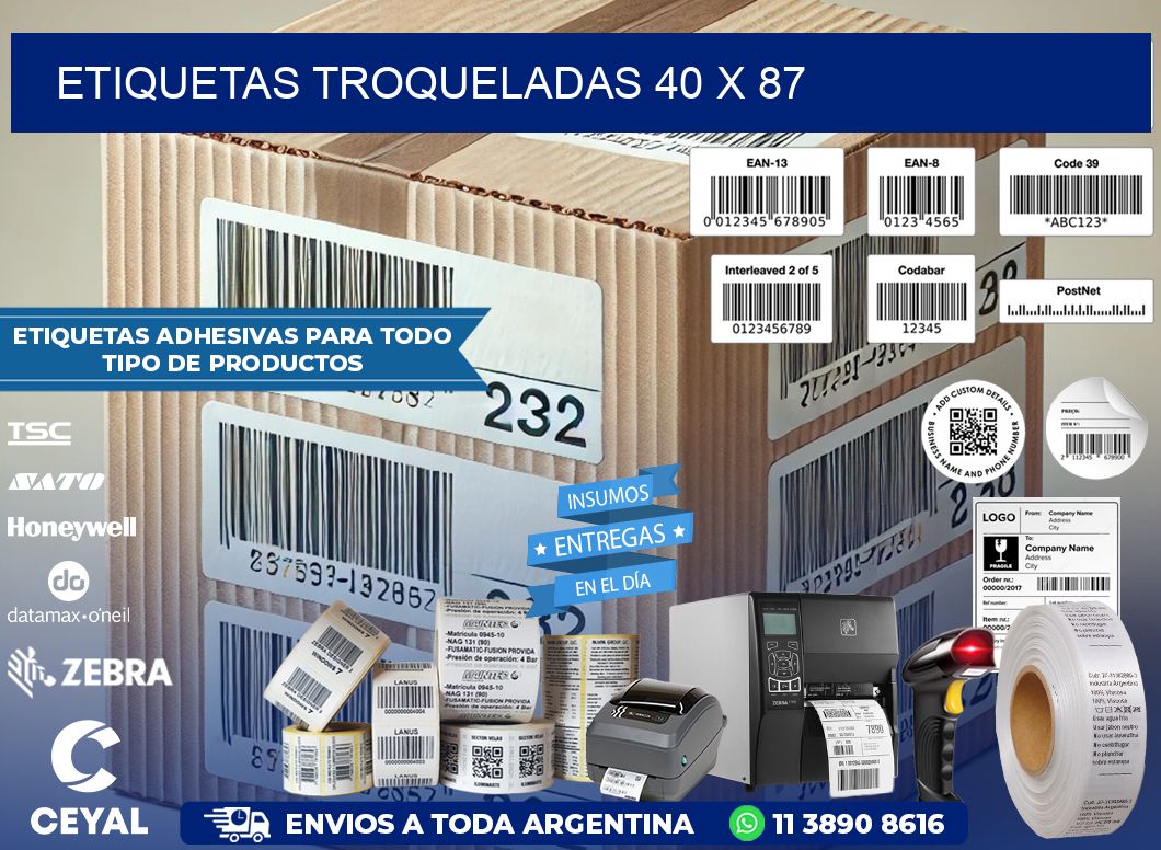 ETIQUETAS TROQUELADAS 40 x 87