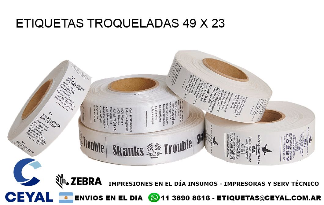 ETIQUETAS TROQUELADAS 49 x 23