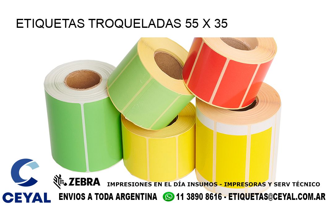 ETIQUETAS TROQUELADAS 55 x 35