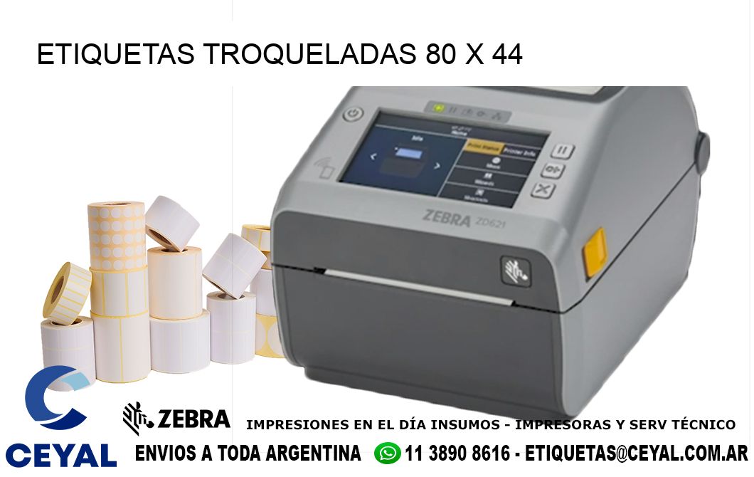 ETIQUETAS TROQUELADAS 80 x 44