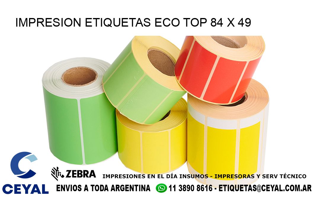 IMPRESION ETIQUETAS ECO TOP 84 x 49