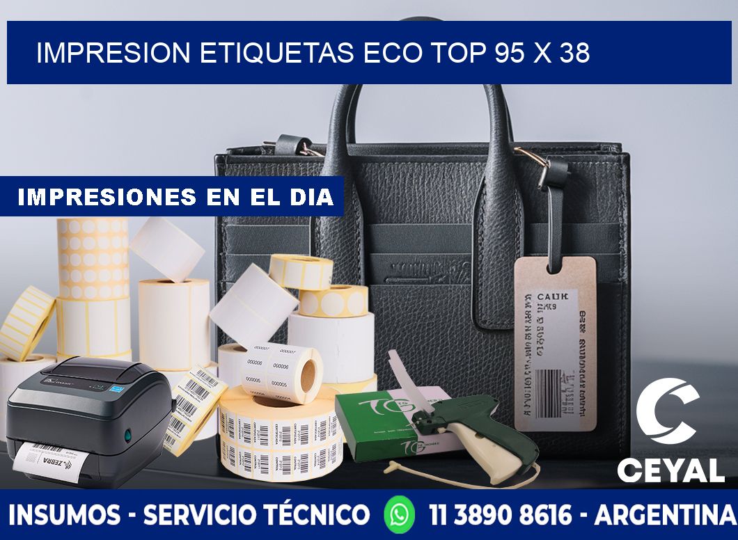 IMPRESION ETIQUETAS ECO TOP 95 x 38