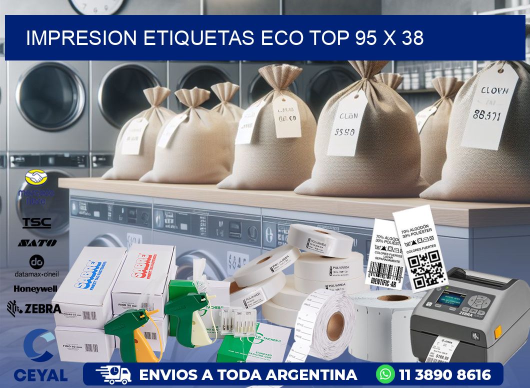 IMPRESION ETIQUETAS ECO TOP 95 x 38