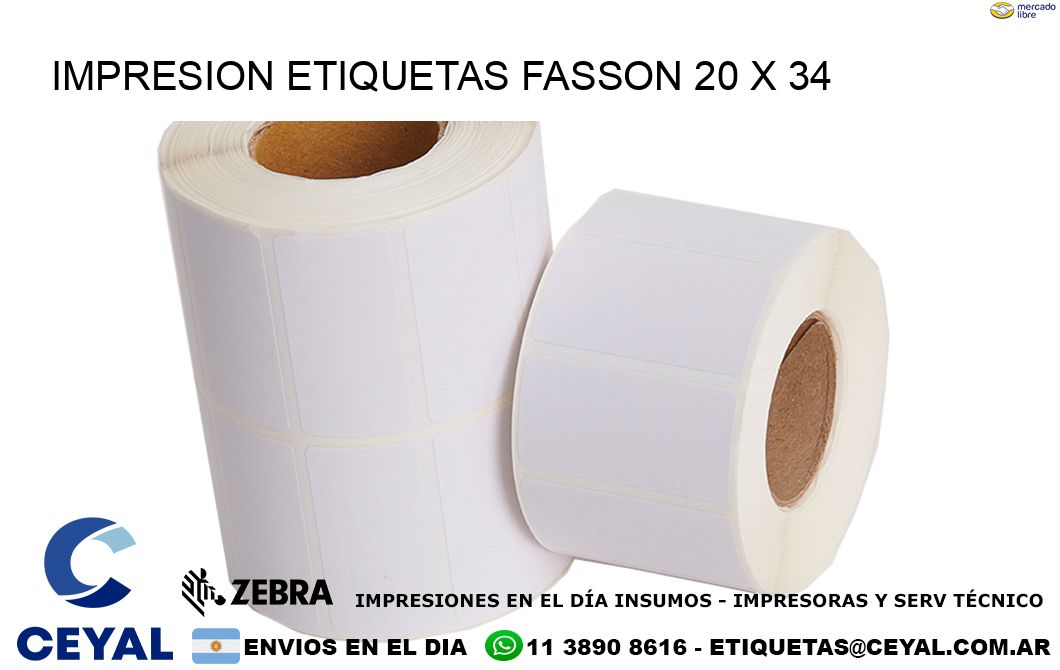 IMPRESION ETIQUETAS FASSON 20 x 34