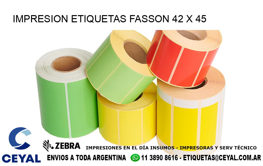 IMPRESION ETIQUETAS FASSON 42 x 45