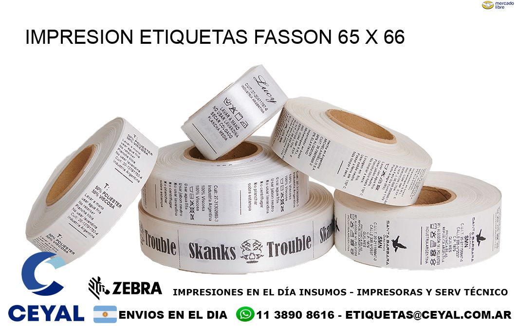 IMPRESION ETIQUETAS FASSON 65 x 66