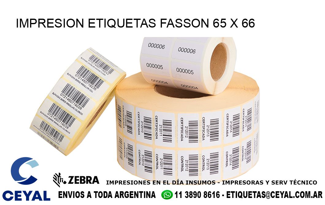 IMPRESION ETIQUETAS FASSON 65 x 66