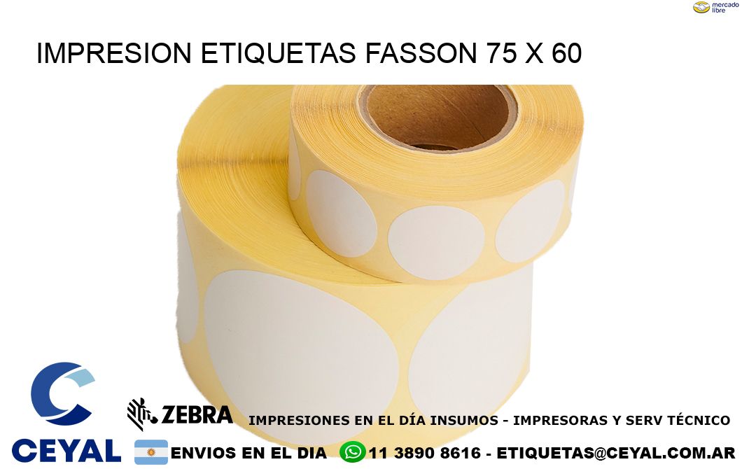 IMPRESION ETIQUETAS FASSON 75 x 60