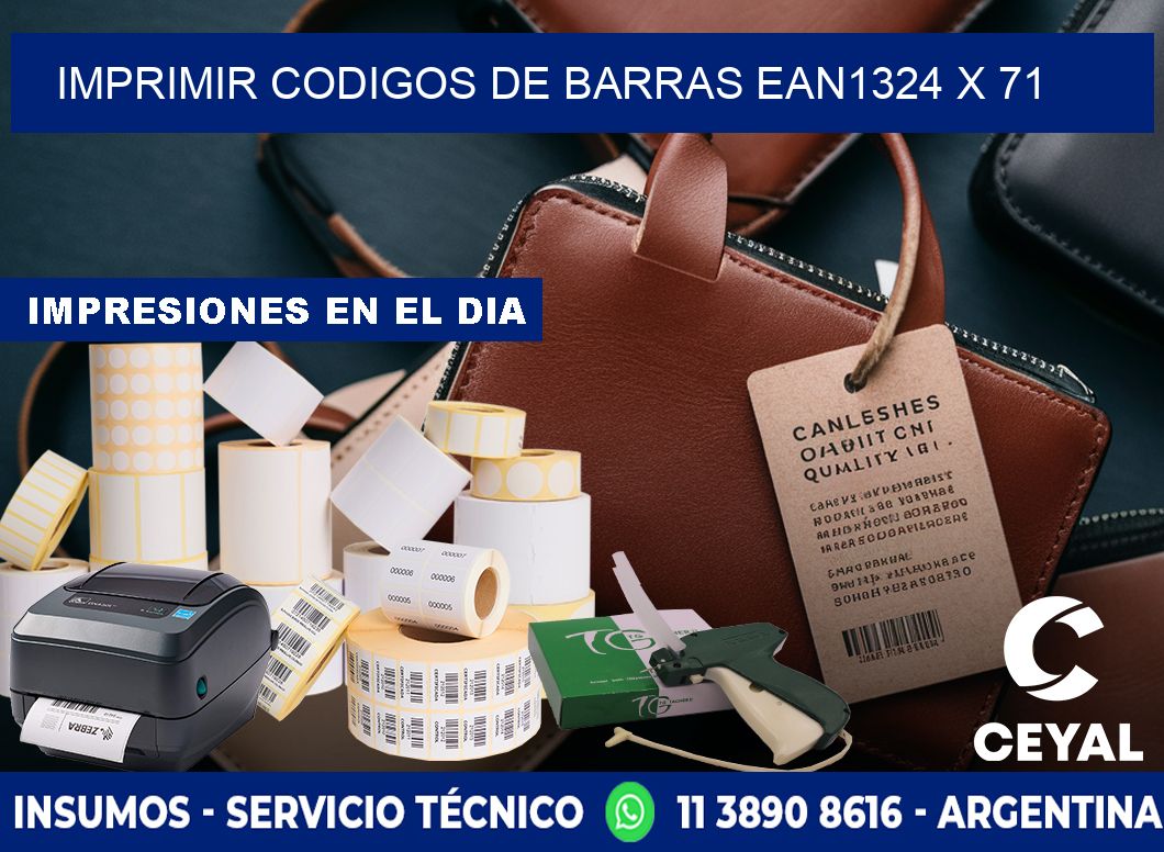 IMPRIMIR CODIGOS DE BARRAS EAN1324 x 71