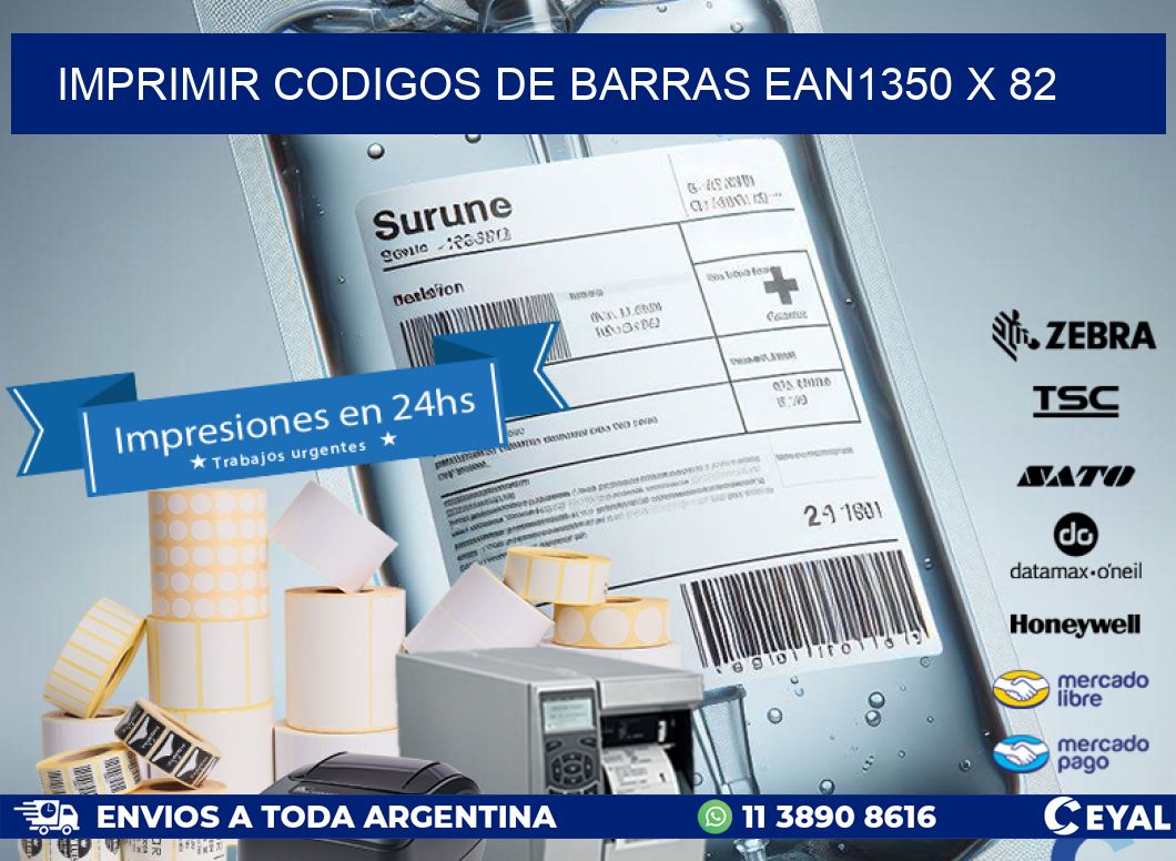 IMPRIMIR CODIGOS DE BARRAS EAN1350 x 82