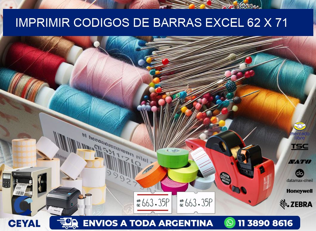 IMPRIMIR CODIGOS DE BARRAS EXCEL 62 x 71