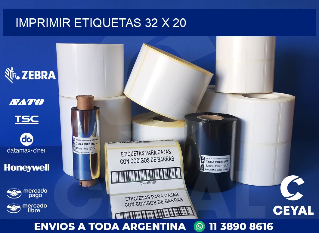 IMPRIMIR ETIQUETAS 32 x 20