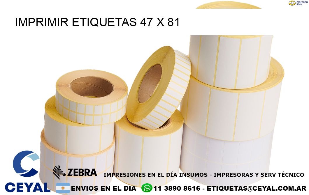 IMPRIMIR ETIQUETAS 47 x 81