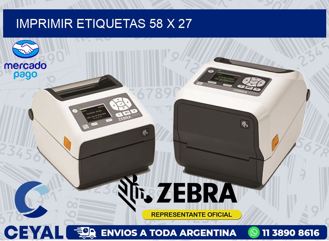 IMPRIMIR ETIQUETAS 58 x 27