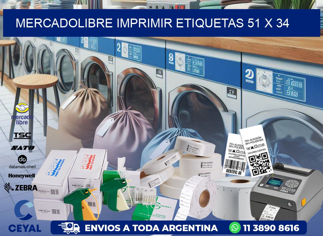 MERCADOLIBRE IMPRIMIR ETIQUETAS 51 x 34