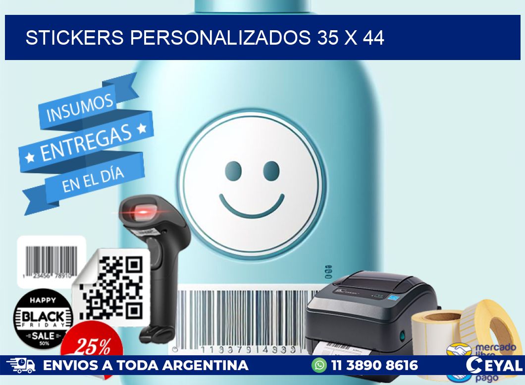 STICKERS PERSONALIZADOS 35 x 44