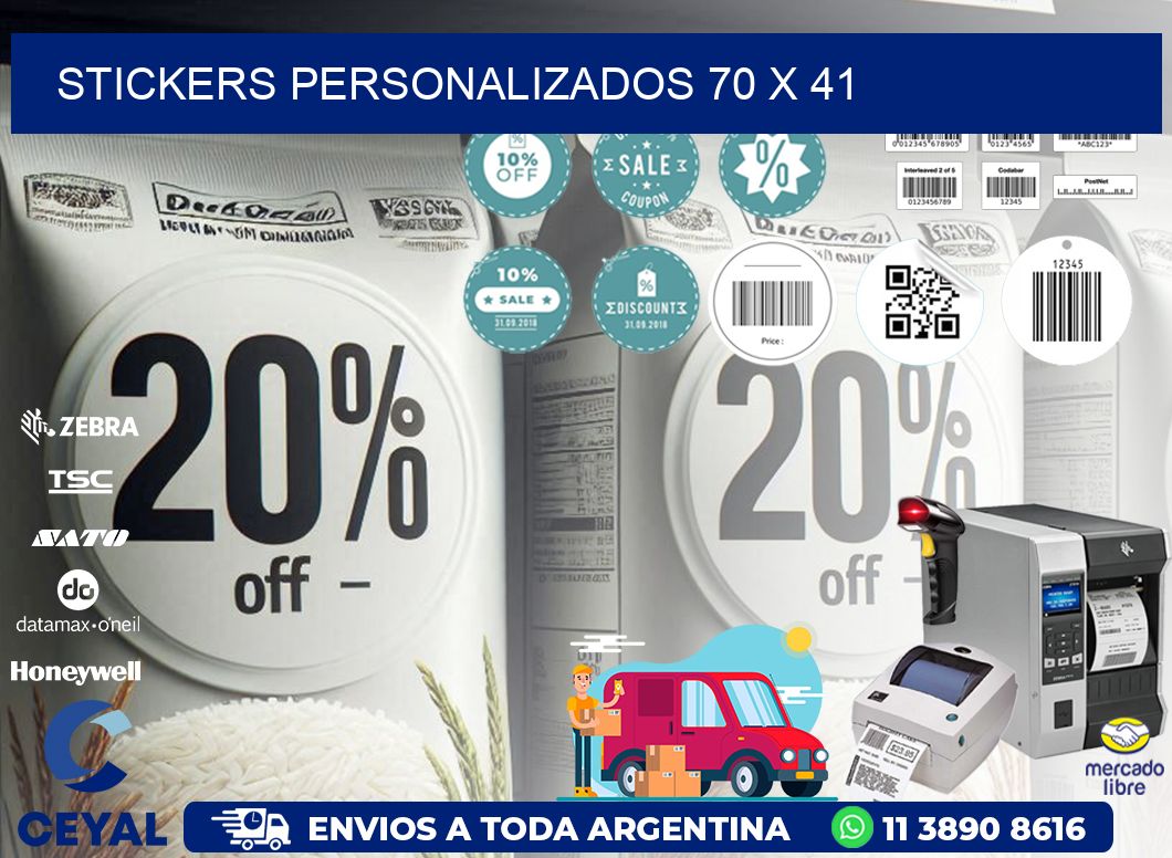 STICKERS PERSONALIZADOS 70 x 41