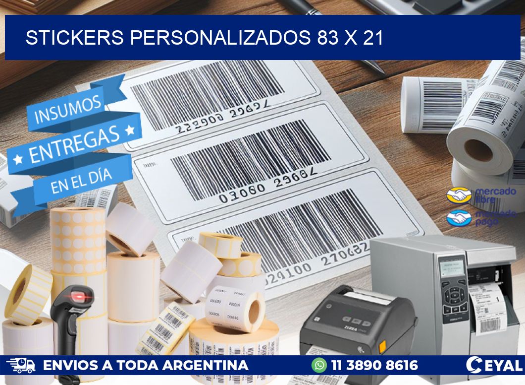 STICKERS PERSONALIZADOS 83 x 21