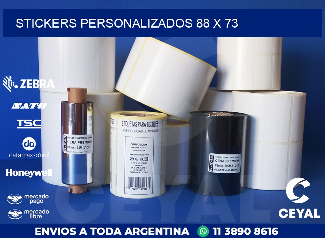 STICKERS PERSONALIZADOS 88 x 73