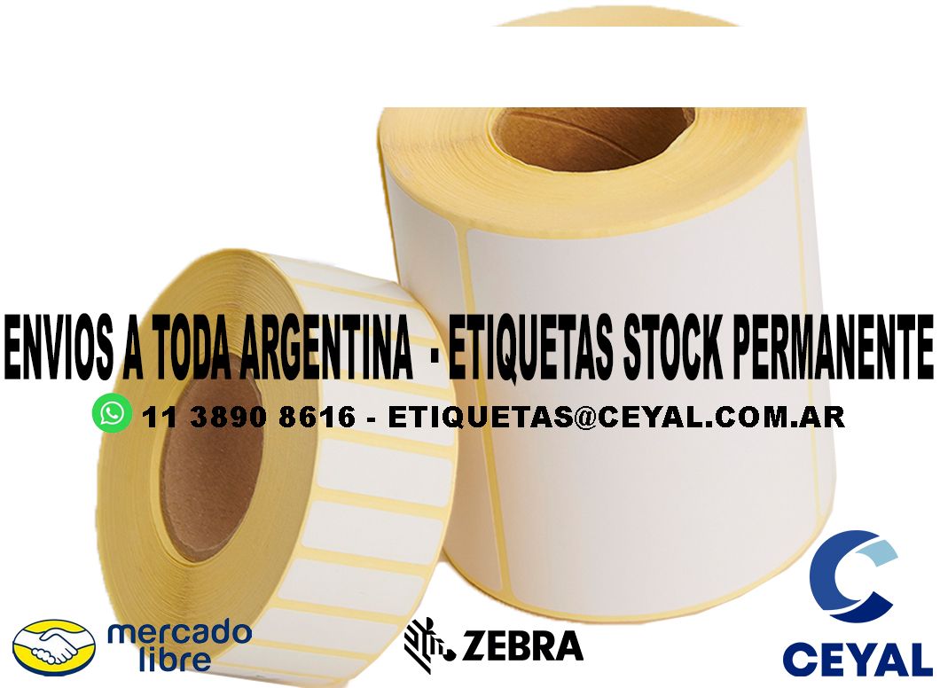 ZEBRA ZM400 100 ETIQUETAS IMPRESAS  41 x 98