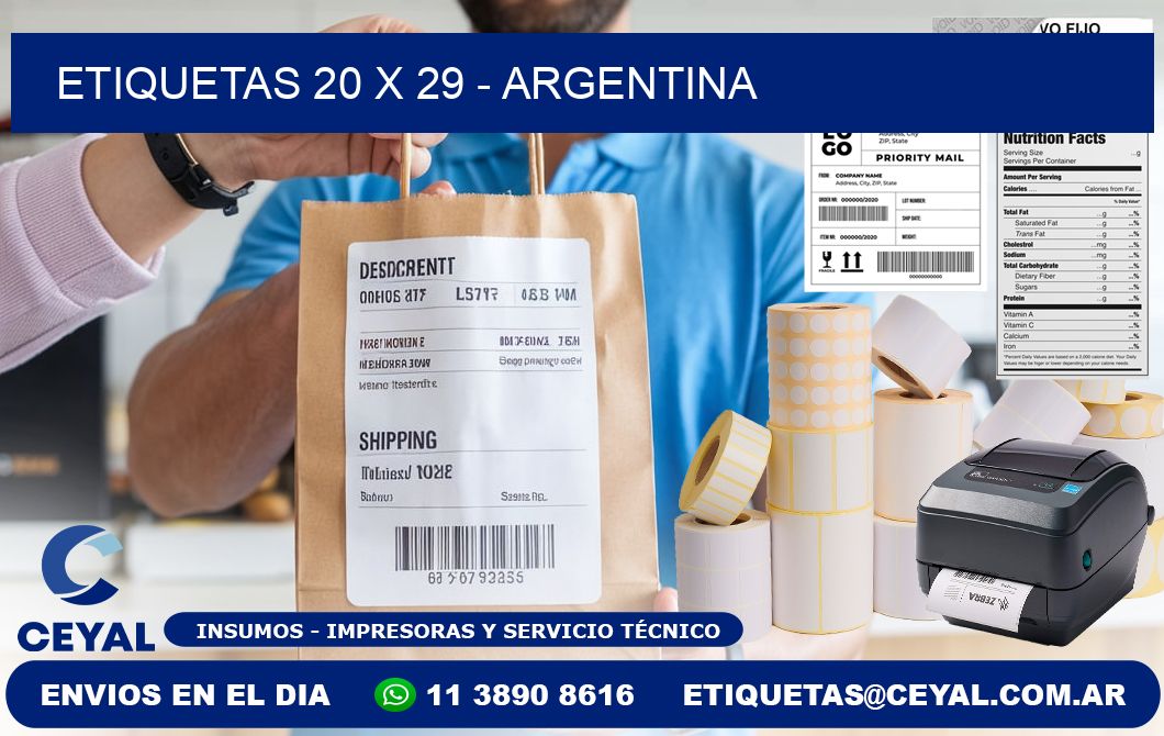 ETIQUETAS 20 x 29 - ARGENTINA