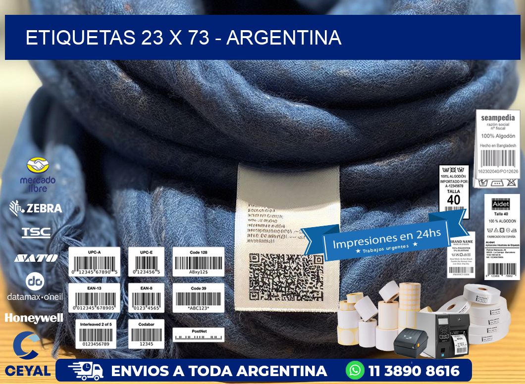 ETIQUETAS 23 x 73 - ARGENTINA