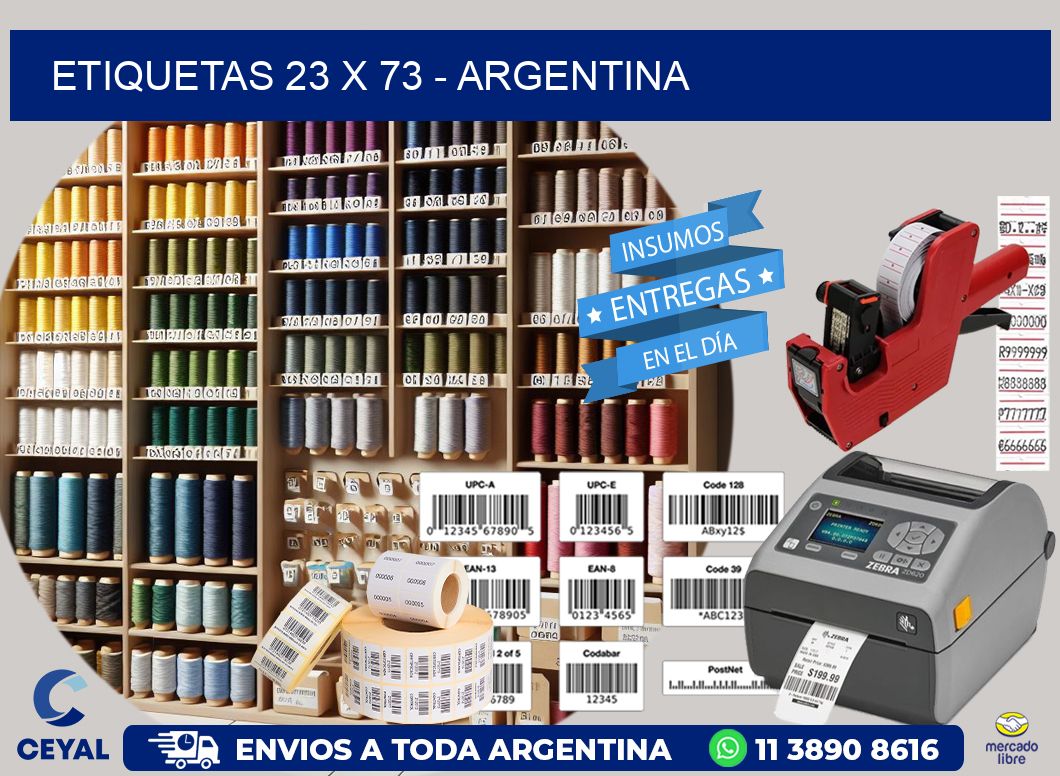 ETIQUETAS 23 x 73 - ARGENTINA