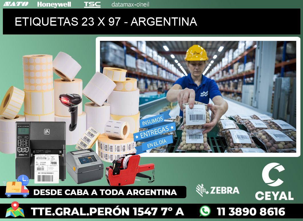 ETIQUETAS 23 x 97 - ARGENTINA