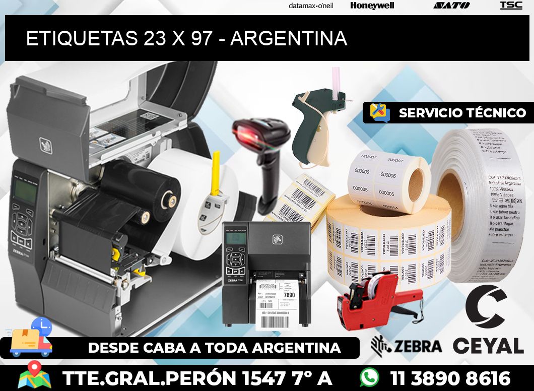 ETIQUETAS 23 x 97 - ARGENTINA