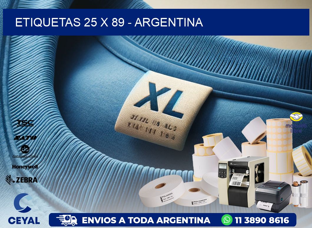 ETIQUETAS 25 x 89 - ARGENTINA