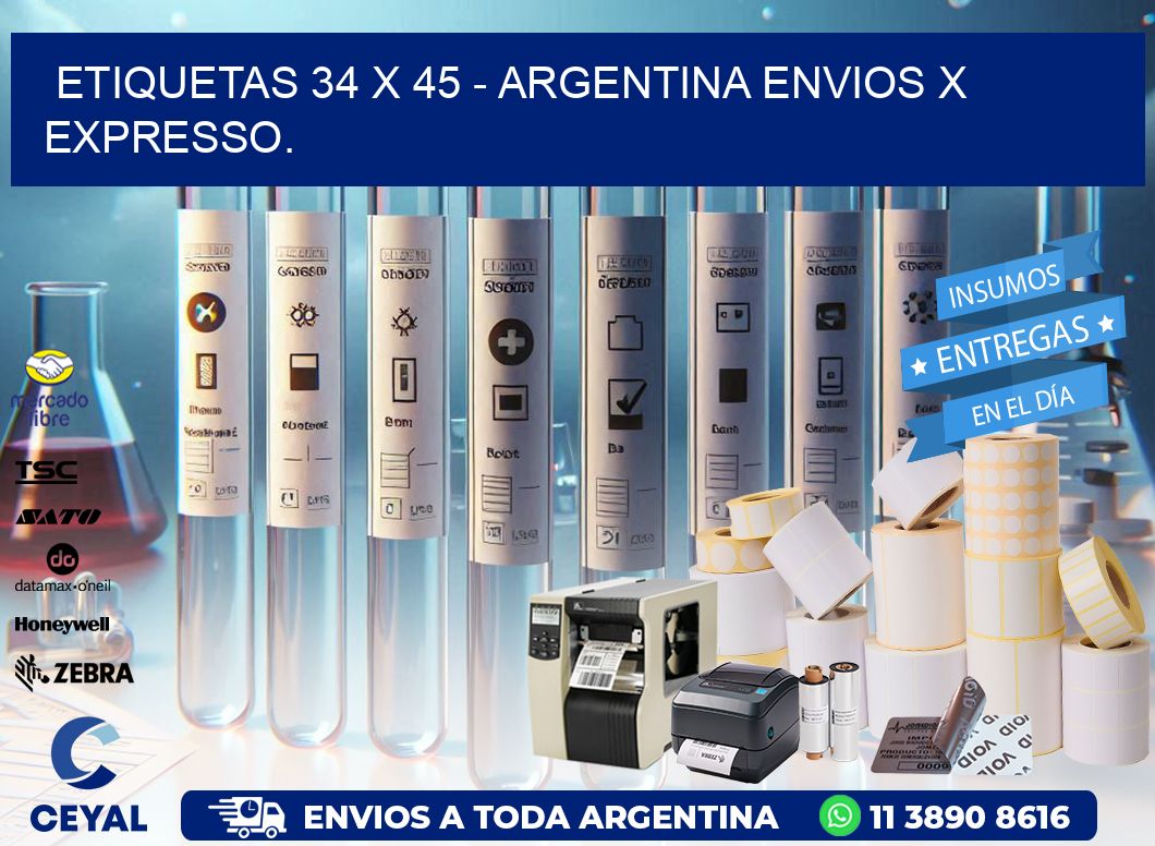 ETIQUETAS 34 x 45 – ARGENTINA ENVIOS X EXPRESSO.